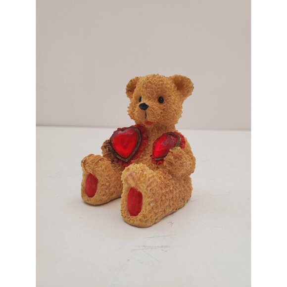 Valentine Teddy Bear Lampshade Finial Brown Resin - Picture 2 of 10